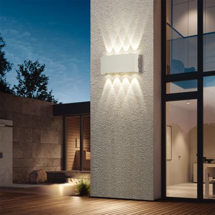 Brilagi - Aplique de pared LED para exterior FLAREBOX LED/8W/230V blanco IP65