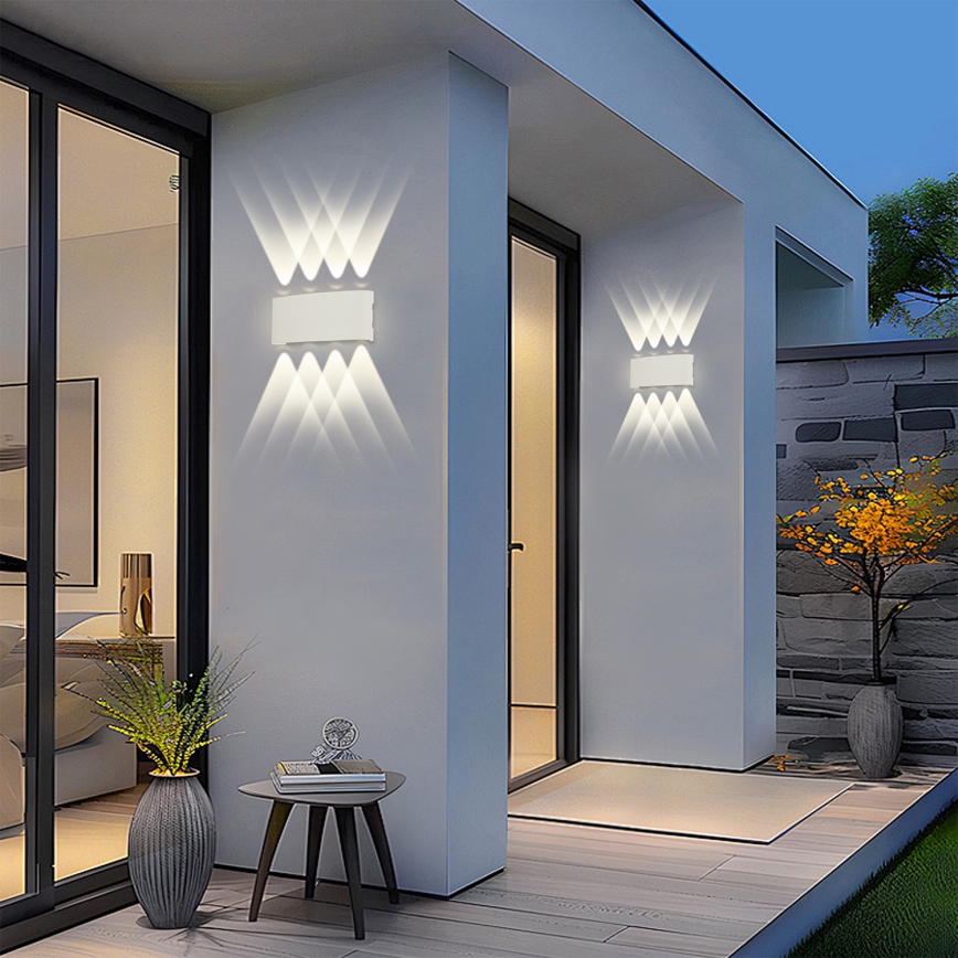 Brilagi - Aplique de pared LED para exterior FLAREBOX LED/8W/230V blanco IP65