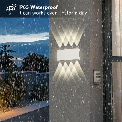 Brilagi - Aplique de pared LED para exterior FLAREBOX LED/8W/230V blanco IP65