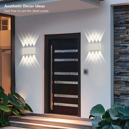Brilagi - Aplique de pared LED para exterior FLAREBOX LED/8W/230V blanco IP65