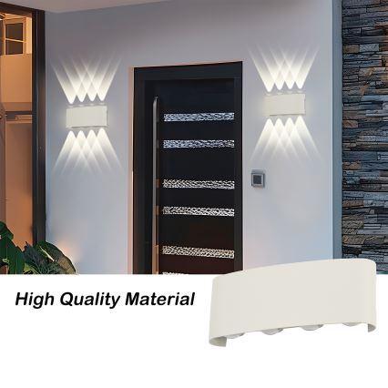 Brilagi - Aplique de pared LED para exterior FLAREBOX LED/8W/230V blanco IP65