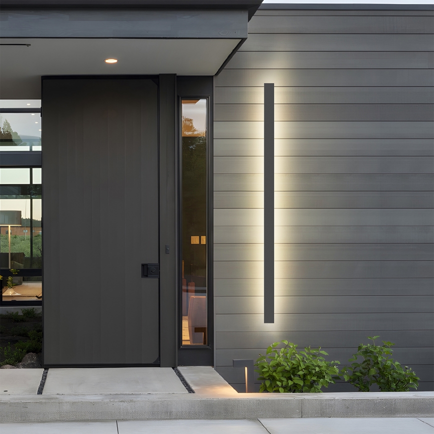 Brilagi - Aplique de pared exterior LINEAR LED/32W/230V 3000K IP65 140 cm antracita