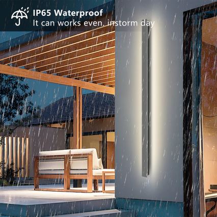 Brilagi - Aplique de pared exterior LINEAR LED/32W/230V 3000K IP65 140 cm antracita