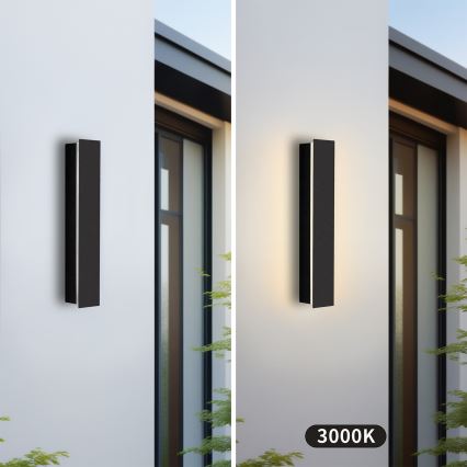 Brilagi - Aplique de pared LED para exterior LINEAR LED/8W/230V 3000K IP65 30 cm negro IRC 90