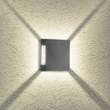 Brilagi - Aplique de pared LED para exterior QUADRAY LED/4W/230V antracita IP65