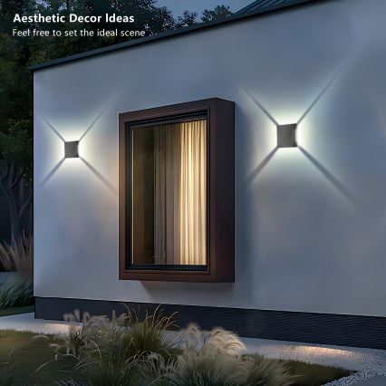 Brilagi - Aplique de pared LED para exterior QUADRAY LED/4W/230V antracita IP65