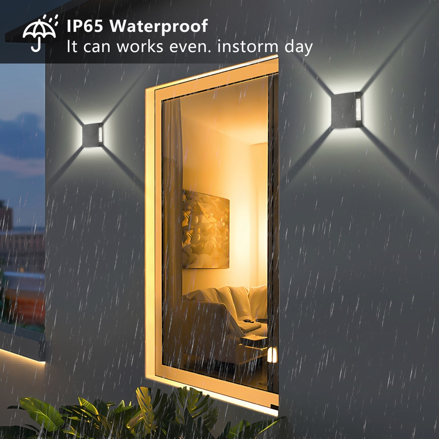 Brilagi - Aplique de pared LED para exterior QUADRAY LED/4W/230V antracita IP65