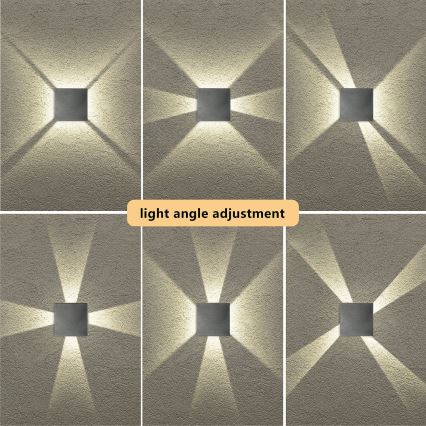 Brilagi - Aplique de pared LED para exterior QUADRAY LED/4W/230V antracita IP65