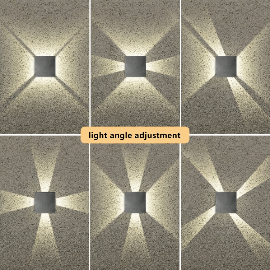Brilagi - Aplique de pared LED para exterior QUADRAY LED/4W/230V antracita IP65