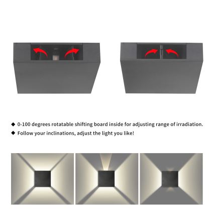 Brilagi - Aplique de pared LED para exterior QUADRAY LED/4W/230V antracita IP65