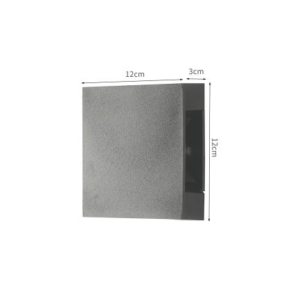 Brilagi - Aplique de pared LED para exterior QUADRAY LED/4W/230V antracita IP65