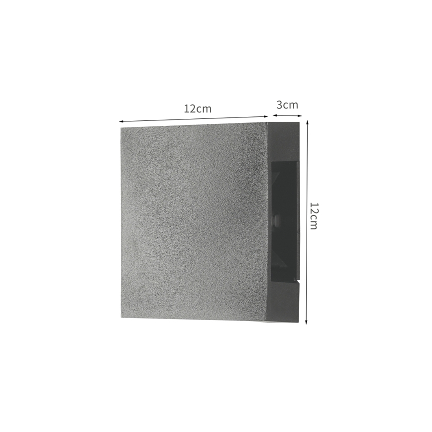 Brilagi - Aplique de pared LED para exterior QUADRAY LED/4W/230V antracita IP65
