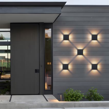 Brilagi - Aplique de pared LED para exterior QUADRAY LED/6W/230V negro IP54