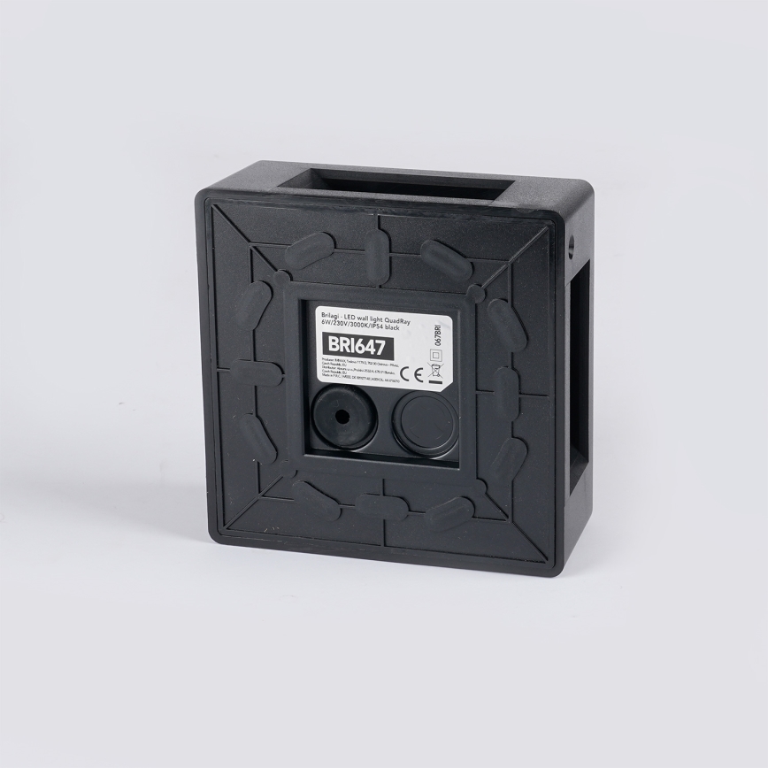 Brilagi - Aplique de pared LED para exterior QUADRAY LED/6W/230V negro IP54
