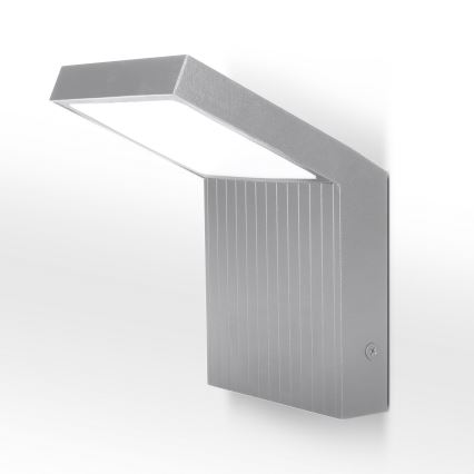 Brilagi - Aplique de pared LED para exterior RIANO LED/8W/230V plateado IP65