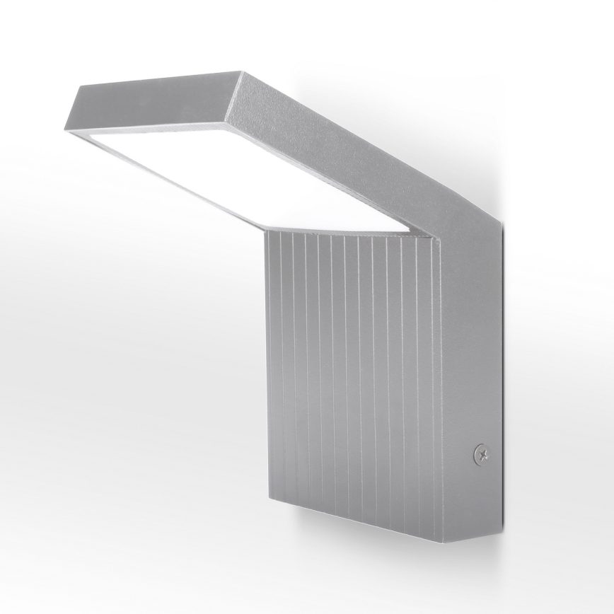 Brilagi - Aplique de pared LED para exterior RIANO LED/8W/230V plateado IP65
