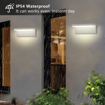 Brilagi - Aplique de pared LED para exterior TESSI LED/10W/230V blanco IP54