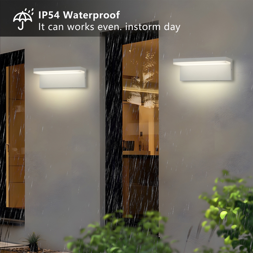 Brilagi - Aplique de pared LED para exterior TESSI LED/10W/230V blanco IP54