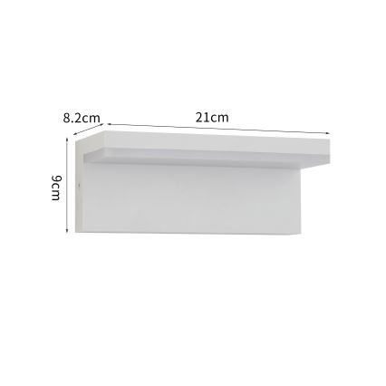 Brilagi - Aplique de pared LED para exterior TESSI LED/10W/230V blanco IP54