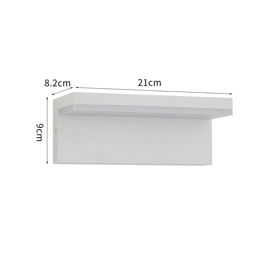 Brilagi - Aplique de pared LED para exterior TESSI LED/10W/230V blanco IP54