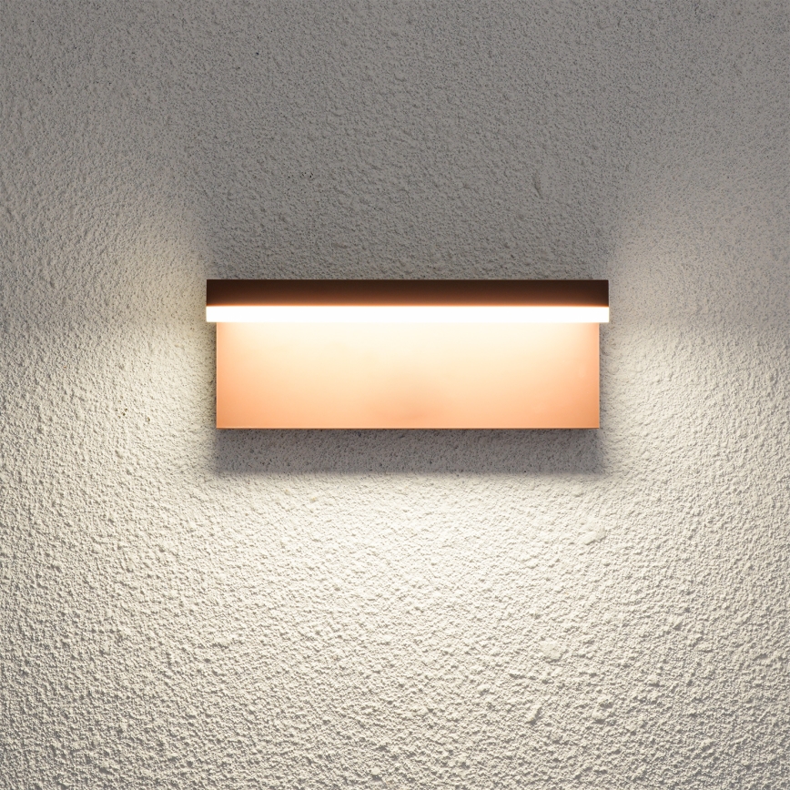 Brilagi - Aplique de pared LED para exterior TESSI LED/10W/230V marrón IP54