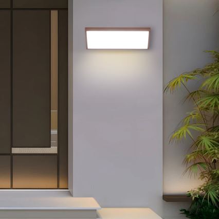 Brilagi - Aplique de pared LED para exterior TRIANGLE LED/42W/230V marrón IP65