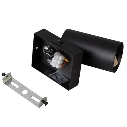 Brilagi - Foco LED RGBW de pared regulable SELE 1xGU10/6W/230V 3000K negro