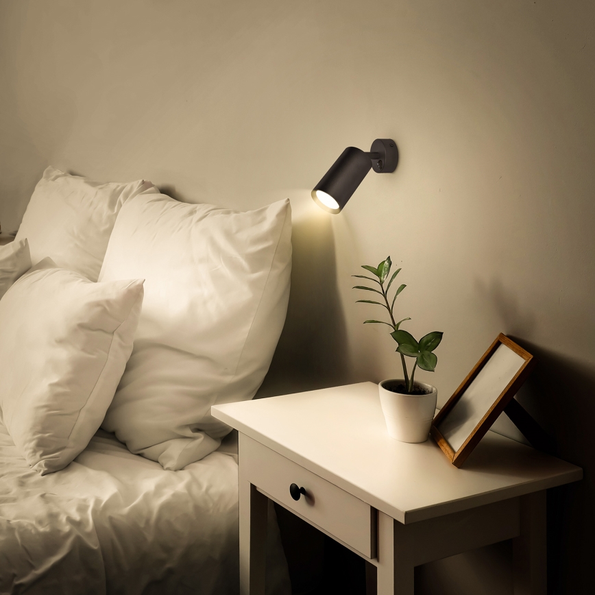 Brilagi - Aplique LED RGBW regulable orientable SELE 1xGU10/6W/230V 3000K negro