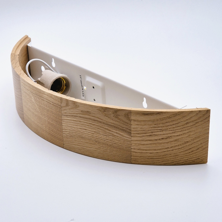 Brilagi - Aplique de pared LED RGBW regulable CARVALHO 1xE27/15W/230V 2700-6500K Wi-Fi roble