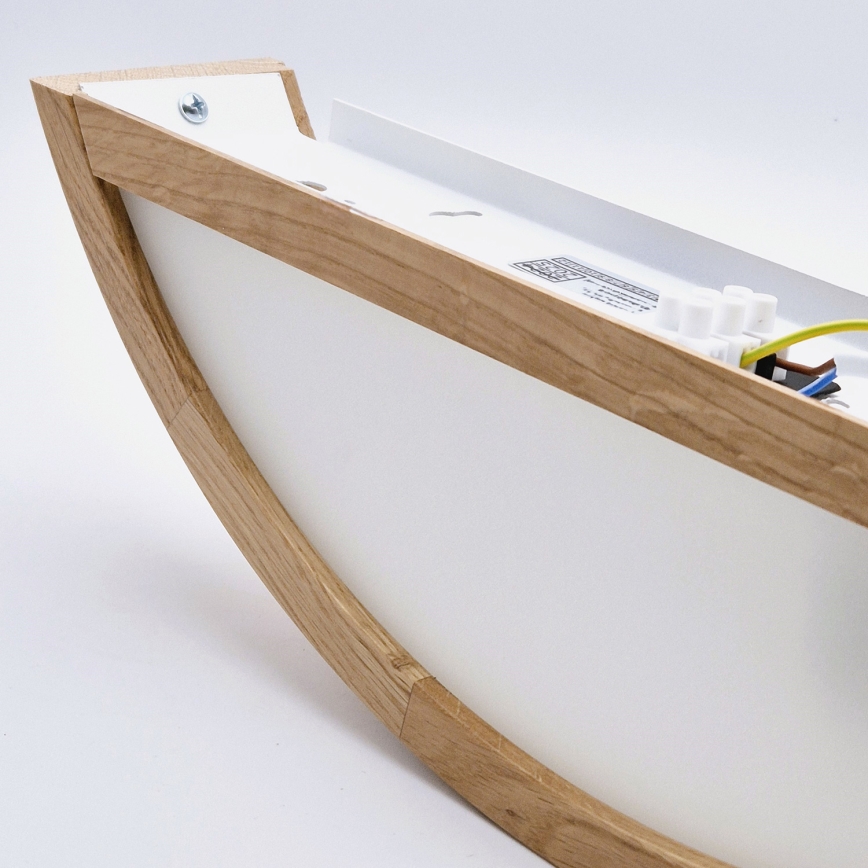 Brilagi - Aplique de pared LED RGBW regulable CARVALHO 1xE27/15W/230V 2700-6500K Wi-Fi roble