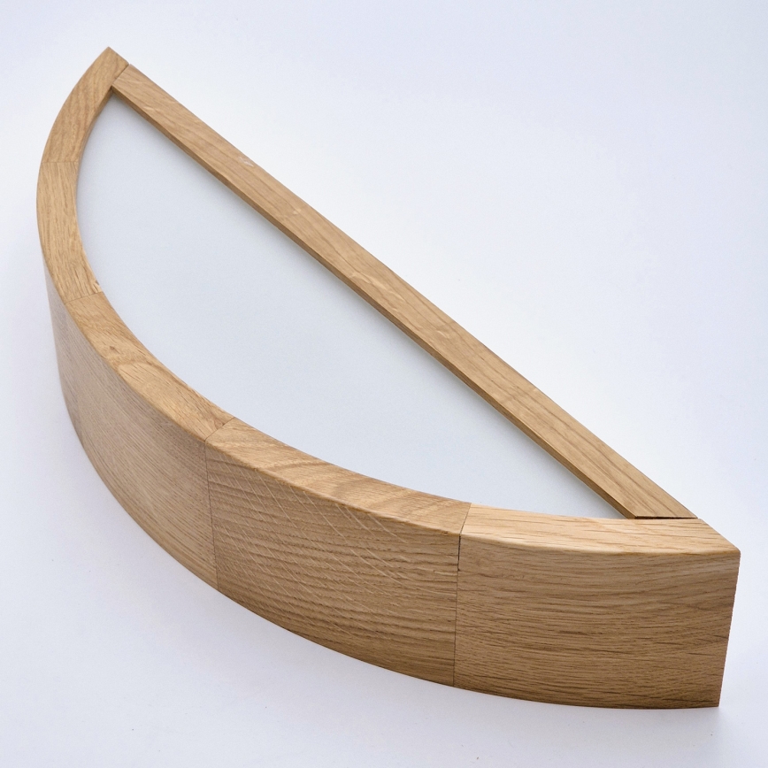 Brilagi - Aplique de pared LED RGBW regulable CARVALHO 1xE27/15W/230V 2700-6500K Wi-Fi roble