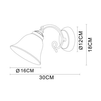 Brilagi - Aplique de pared NOSTALGIA 1xE27/60W/230V