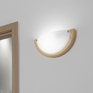 Brilagi - Aplique de pared ORBIS 1xE27/60W/230V, 30 cm, madera de pino