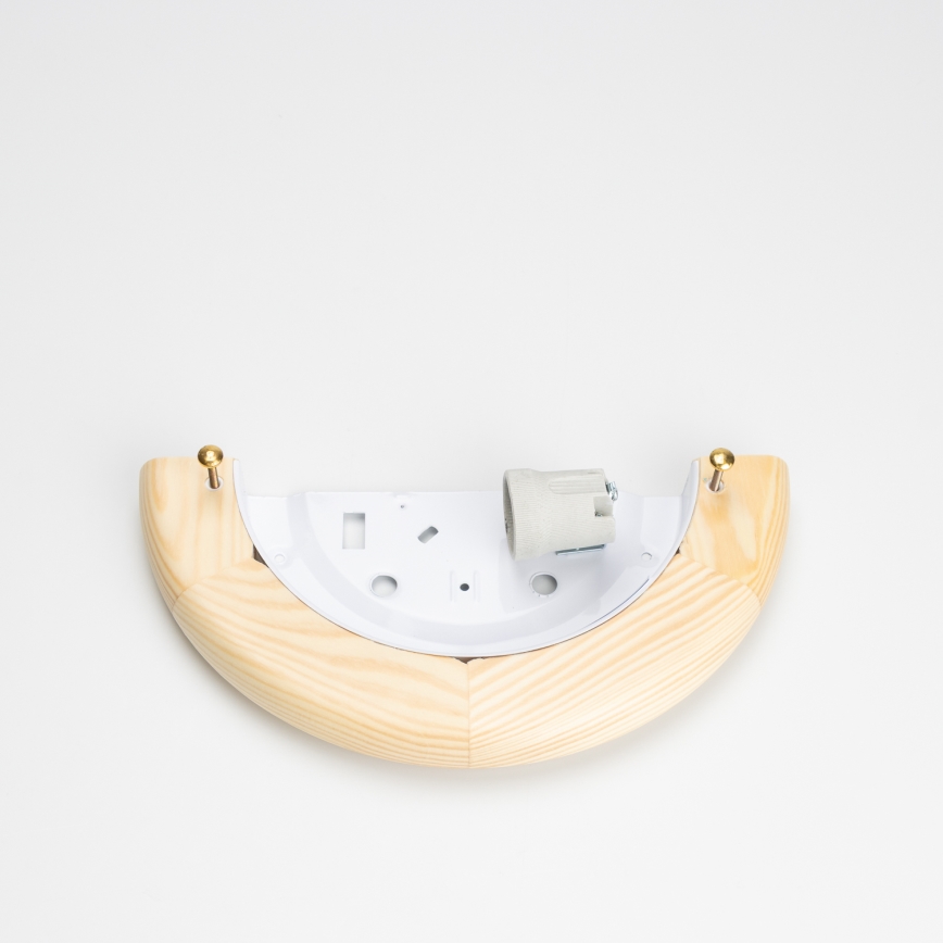 Brilagi - Aplique de pared ORBIS 1xE27/60W/230V, 30 cm, madera de pino