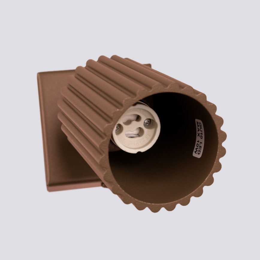 Brilagi - Aplique de pared orientable CRESTO 1xGU10/10W/230V marrón