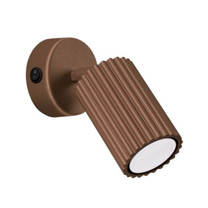 Brilagi - Aplique de pared orientable CRESTO 1xGU10/10W/230V marrón