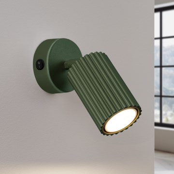 Brilagi - Aplique de pared orientable CRESTO 1xGU10/10W/230V verde