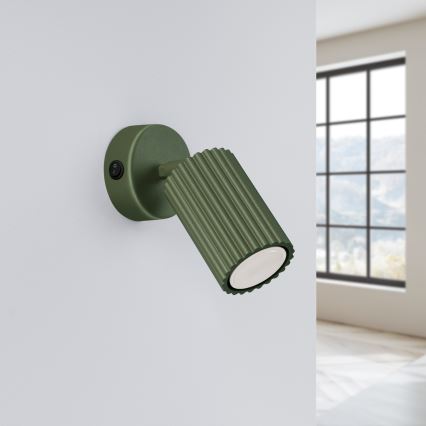 Brilagi - Aplique de pared orientable CRESTO 1xGU10/10W/230V verde