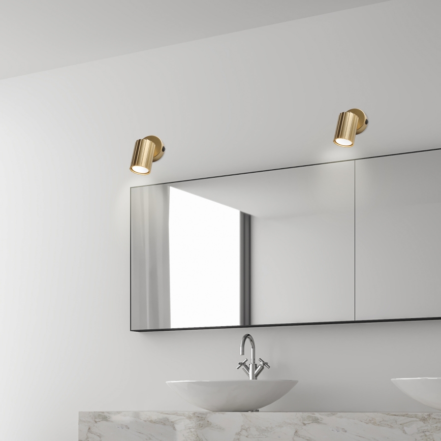 Brilagi - Aplique de pared orientable CRISPINA 1xGU10/10W/230V acabado dorado