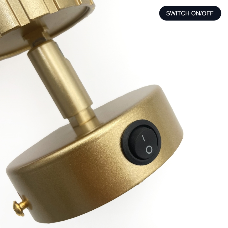 Brilagi - Aplique de pared orientable CRISPINA 1xGU10/10W/230V acabado dorado