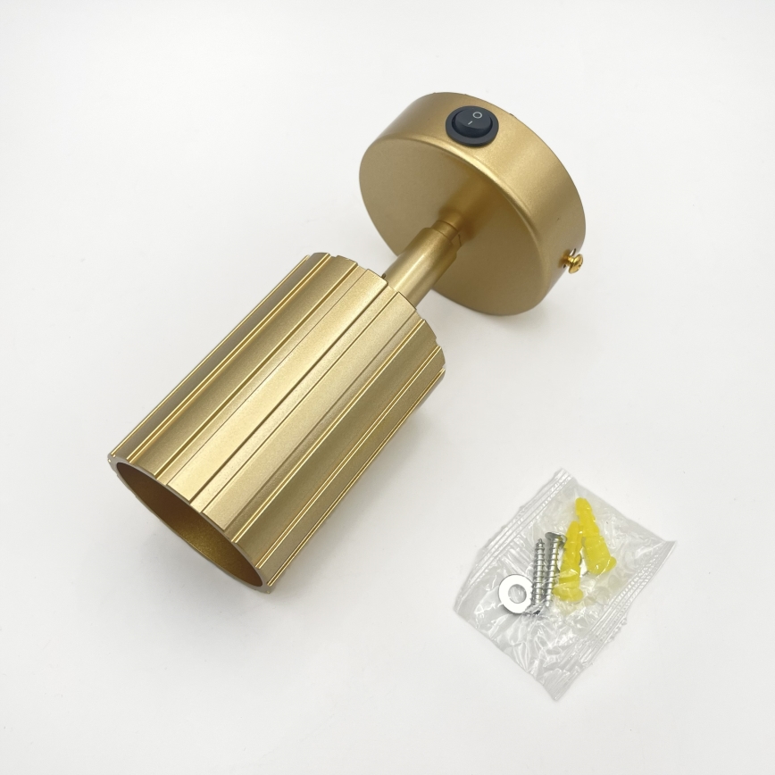 Brilagi - Aplique de pared orientable CRISPINA 1xGU10/10W/230V acabado dorado