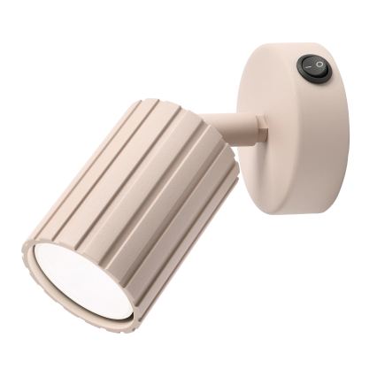 Brilagi - Aplique de pared orientable CRISPINA 1xGU10/10W/230V beige
