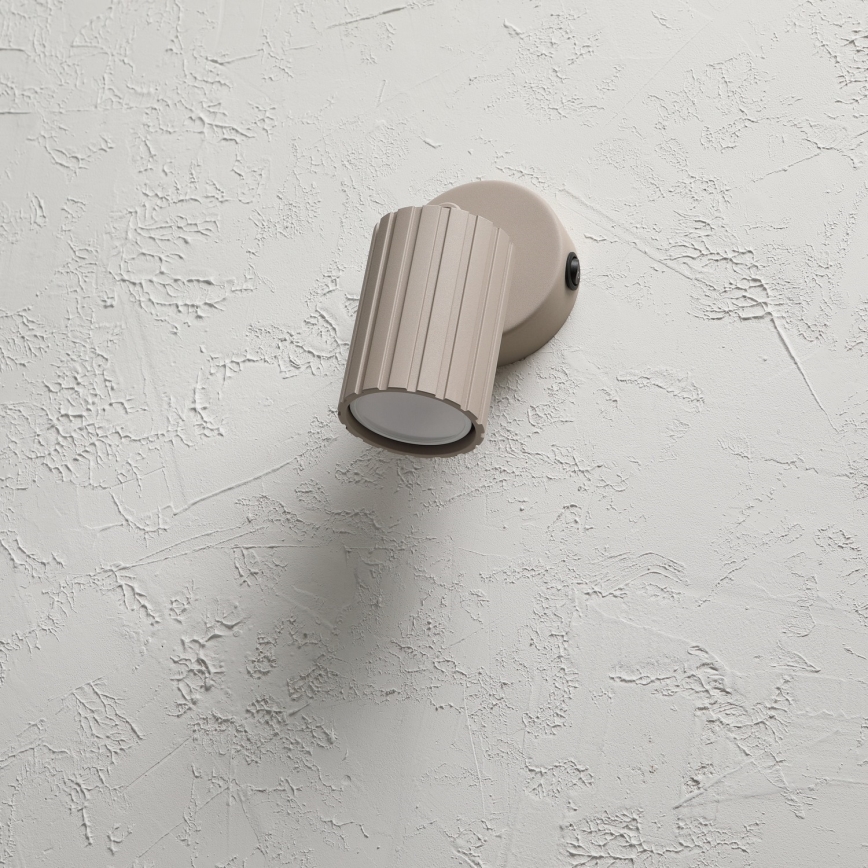 Brilagi - Aplique de pared orientable CRISPINA 1xGU10/10W/230V beige