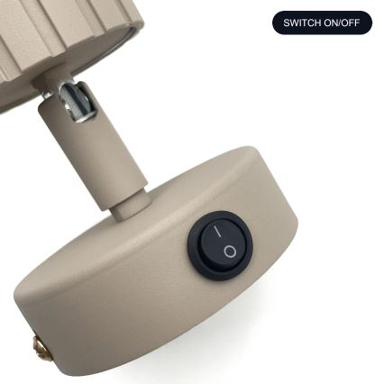 Brilagi - Aplique de pared orientable CRISPINA 1xGU10/10W/230V beige