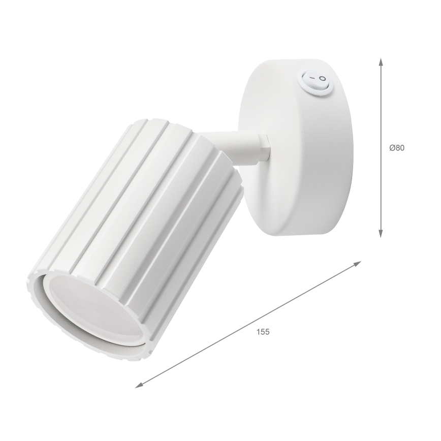 Brilagi - Aplique de pared orientable CRISPINA 1xGU10/10W/230V blanco