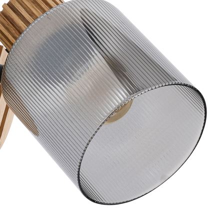 Brilagi - Aplique de pared orientable HYGGE 1xE14/15W/230V madera/ahumado