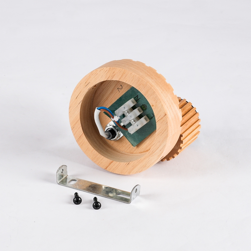 Brilagi - Aplique de pared orientable HYGGE 1xE14/15W/230V madera de caucho/ahumado