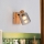 Brilagi - Aplique de pared orientable HYGGE 1xE14/15W/230V madera de caucho/vidrio ahumado