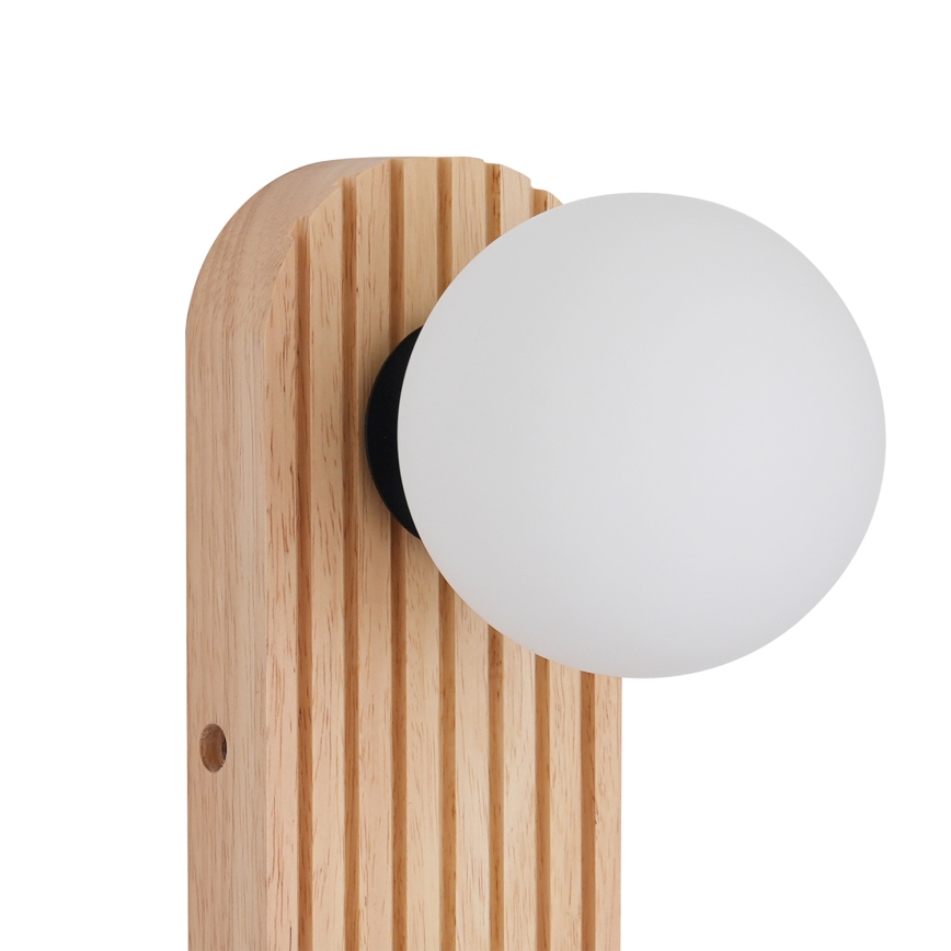 Brilagi - Aplique de pared tipo foco MODERN WOOD 1xG9/5W/230V + 1xGU10/8W madera