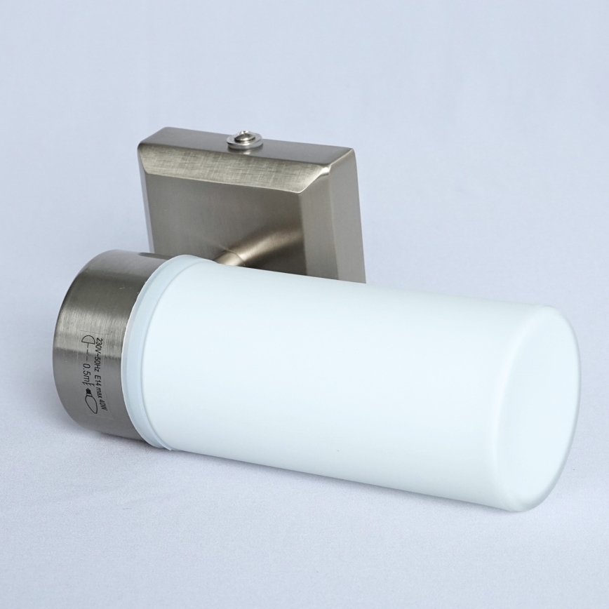 Brilagi - Aplique de pared para baño RAY 1xE14/40W/230V IP44